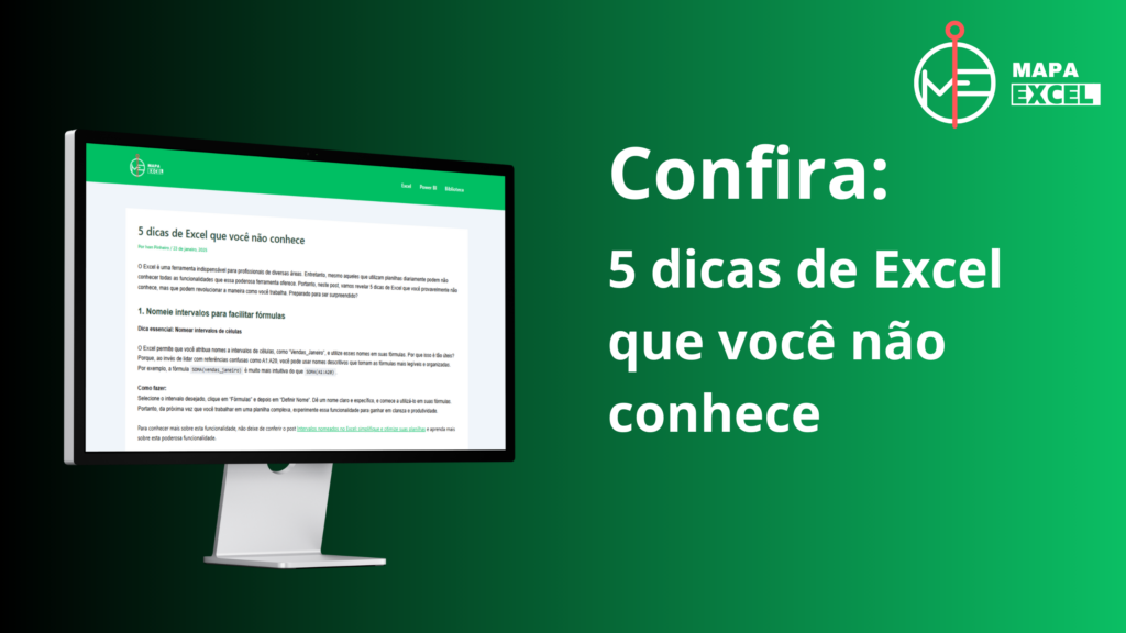Confira: 5 dicas de Excel que você não conhece