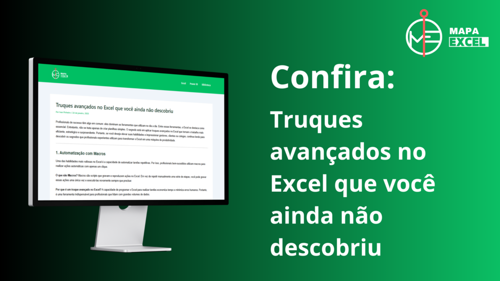 Confira: Truques avançados no Excel que você ainda não descobriu
