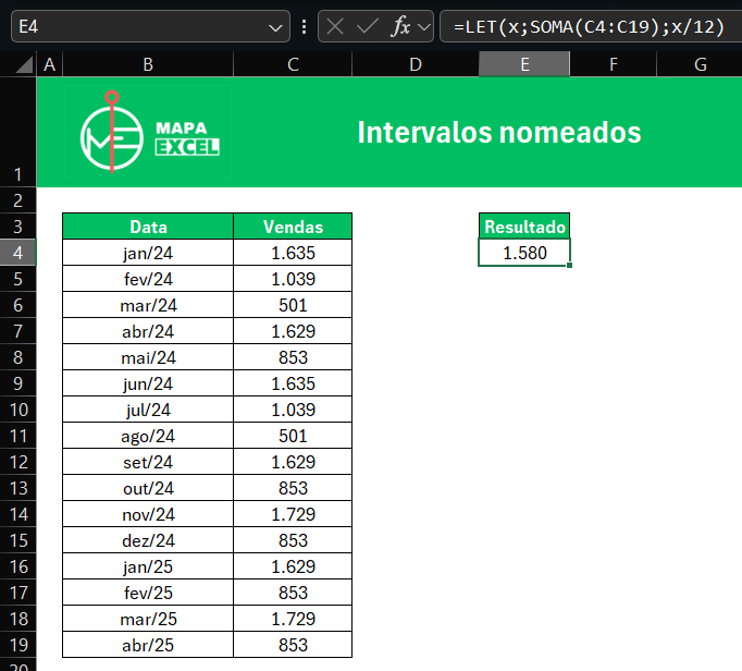 aplicação da função LET
