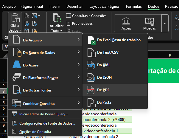 guia dados, obeter dados, de pdf