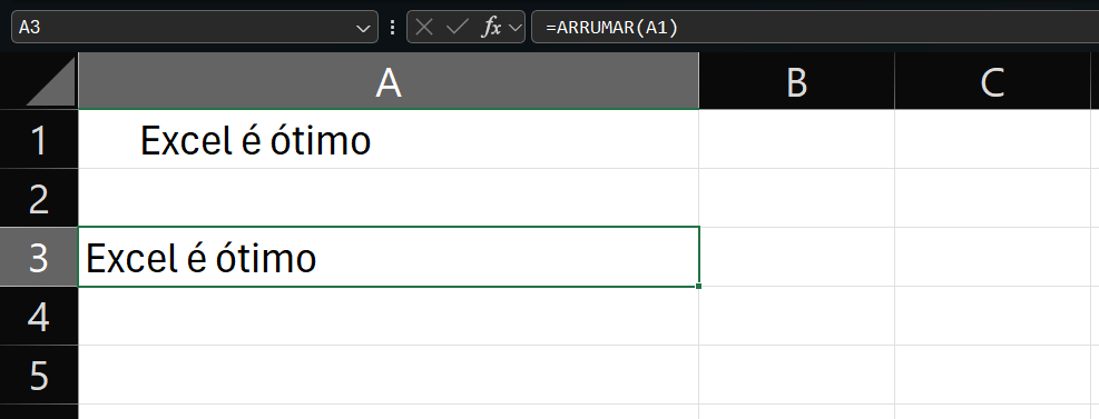 função arrumar