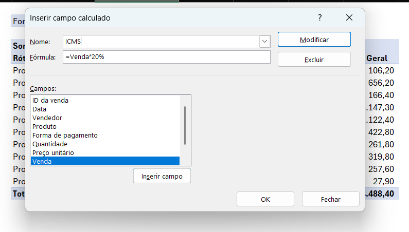 criando um campo calculado