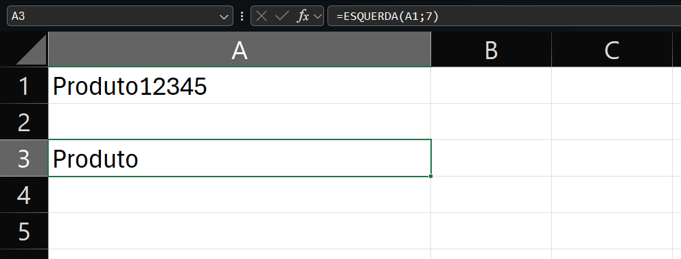 função esquerda