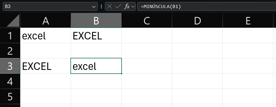 funções maiúscula e minúscula